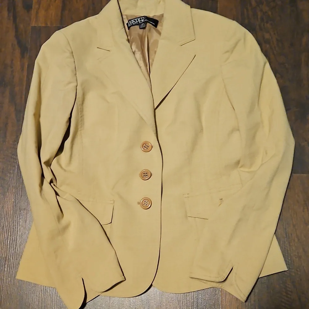 Beige Women's Blazer - Picture 5 of 6